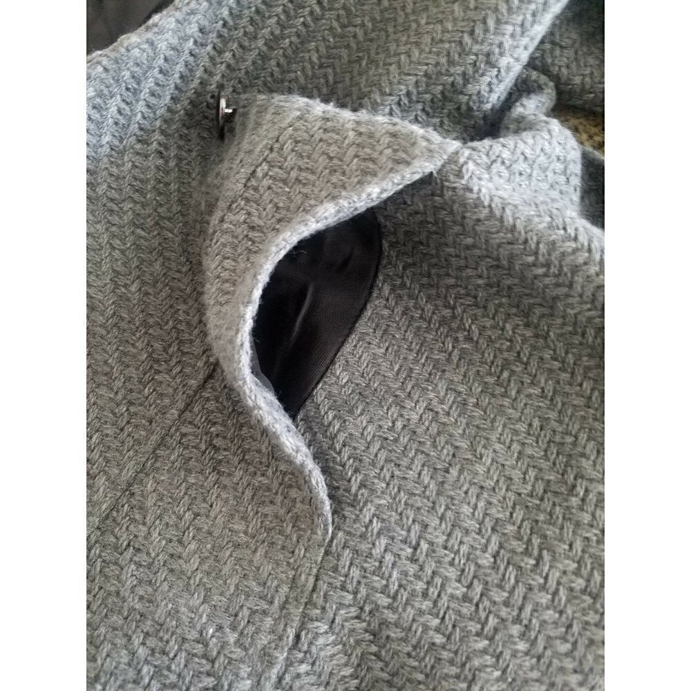 NWT Women's I.N.C. International Concepts Textured Wrap Coat in Charcoal Size S - Picture 11 of 11